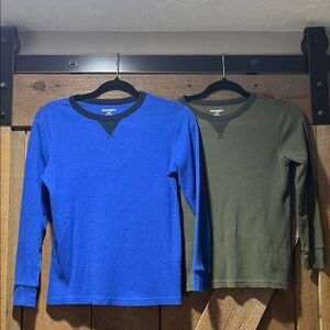 Old Navy Long Sleeve Thermal Tee - Blue & Olive